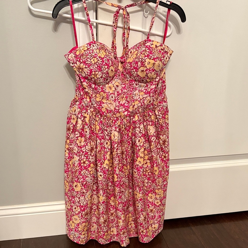 Floral Pink Mini Dress